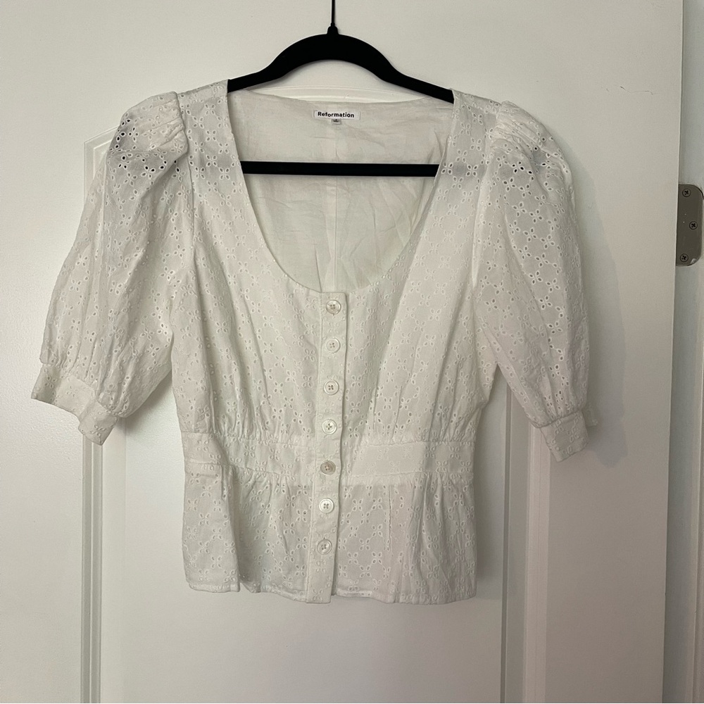Reformation Lace Top